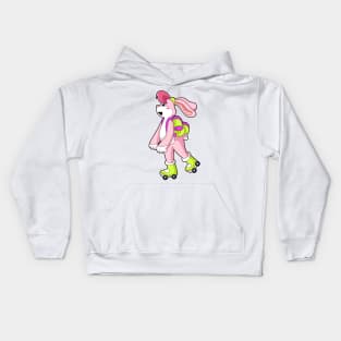 Rabbit with Roller skates Kids Hoodie